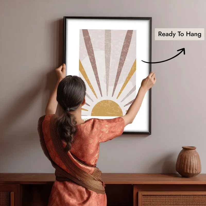 Bursting Sol Canvas Wall Painting With Black Frame media 10