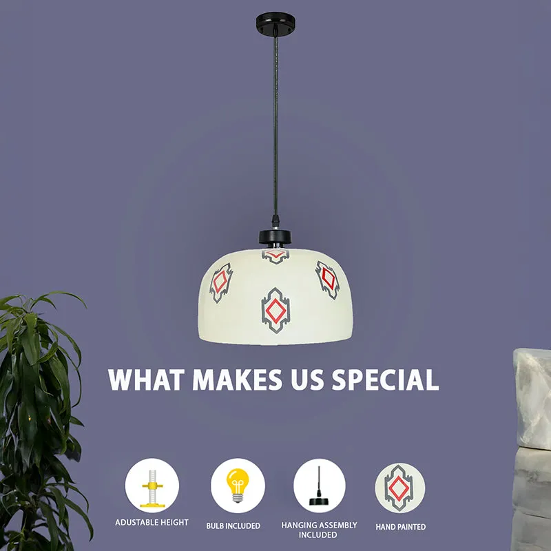 Prism Dance Hand Painted Glass Ceiling Lamp media 5