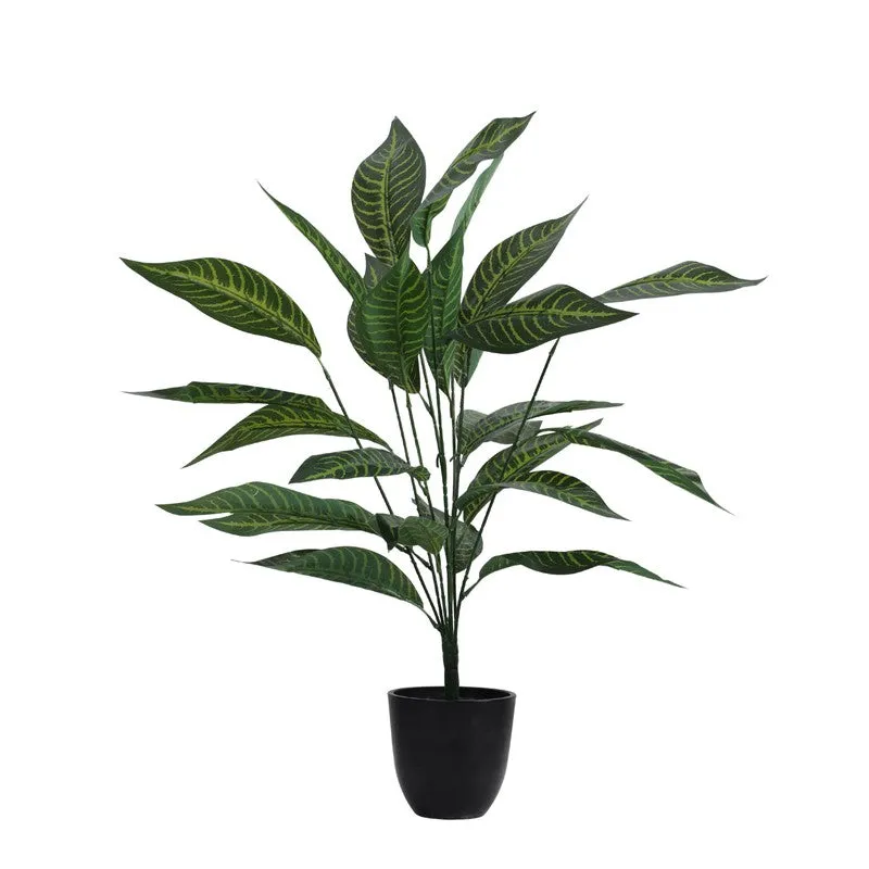 Artificial Croton Faux Plant Without Pot (2 Ft) - Set Of Two media 4