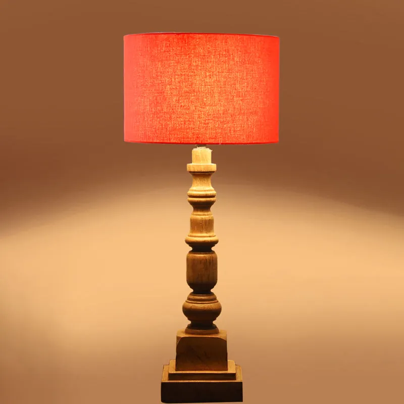 Cotin I Arbor Wooden Table Lamp - Orange,Brown media 5