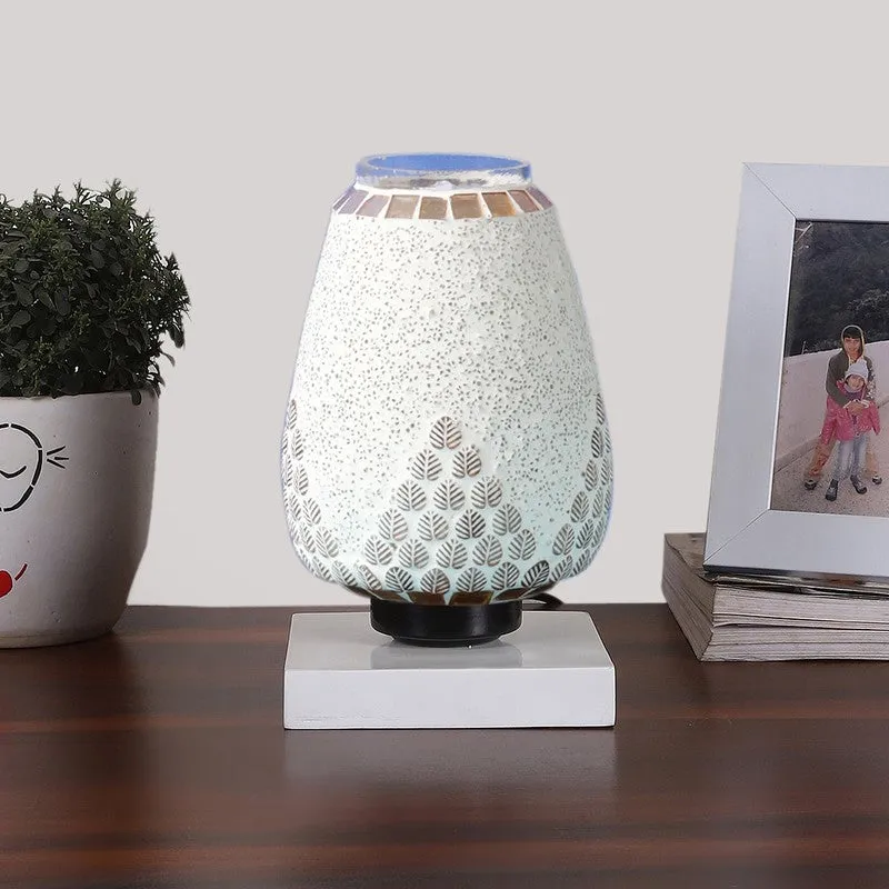 Glowflame Glass Table Lamp With Wooden Base - Multicolor media 4