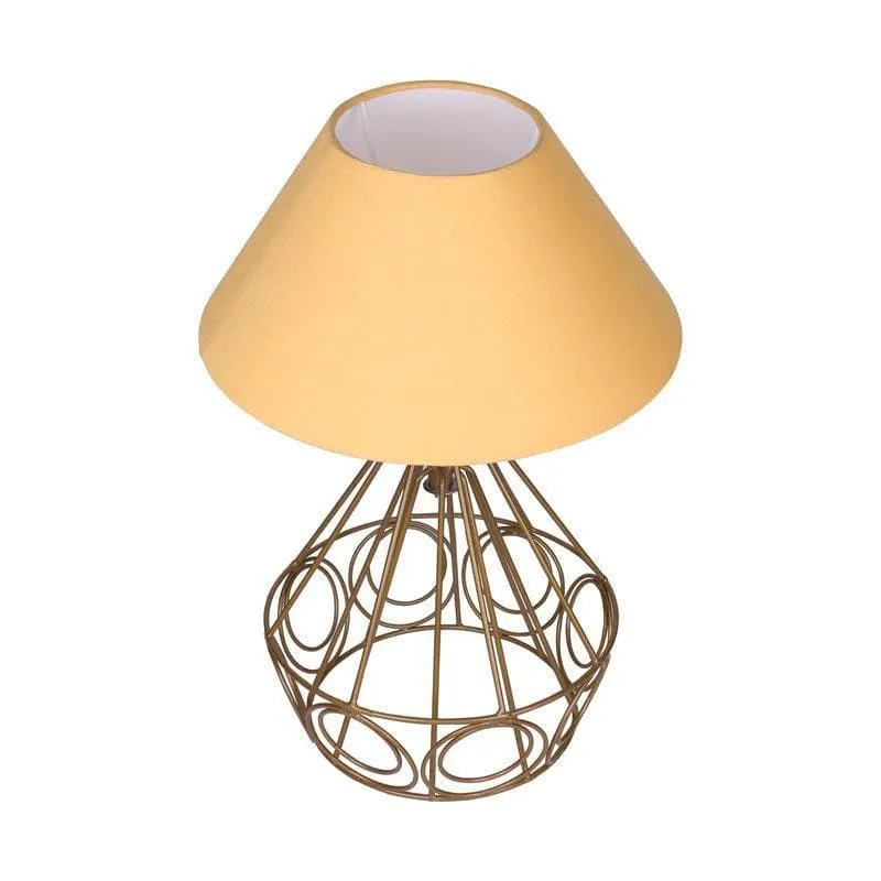 Farmhouse Fabric Table Lamp - Yellow,Gold media 4
