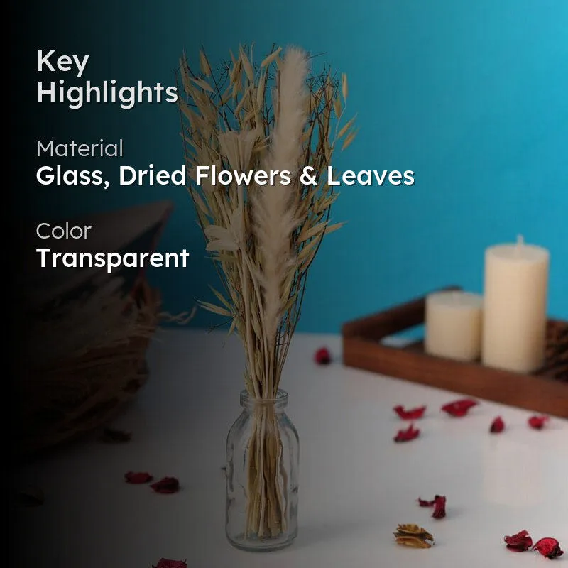 Theola Vase With Dry Flowers - Bleach media 2