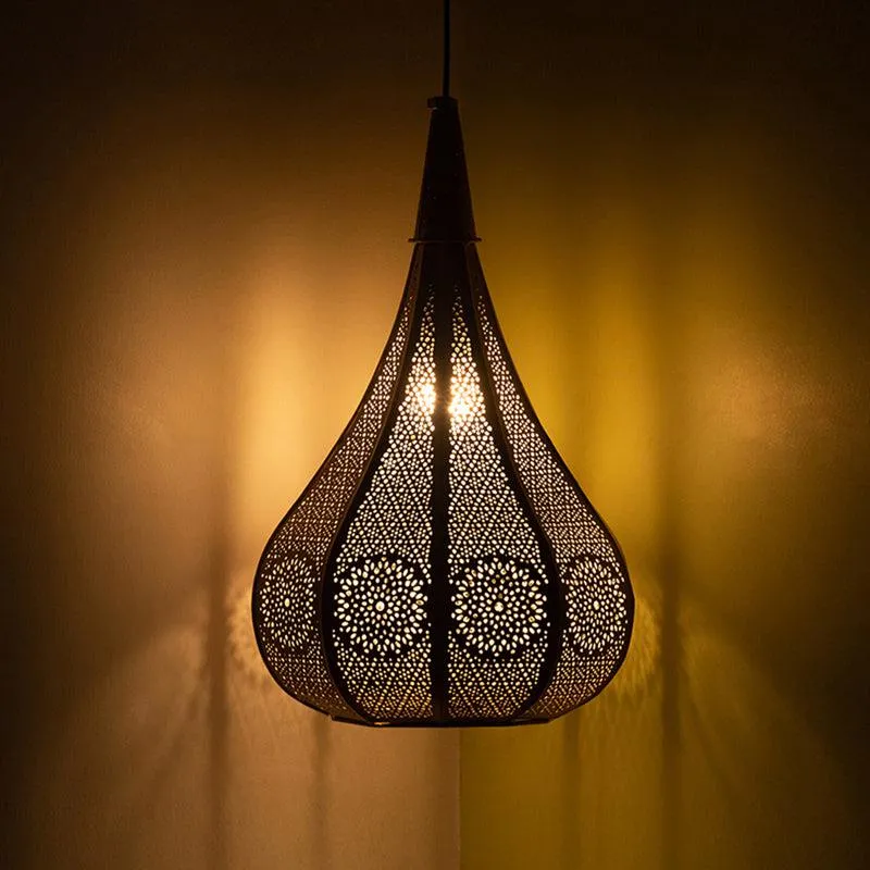 Lustre Twins Hand-Etched Iron Ceiling Lamp - Set Of Two media 3