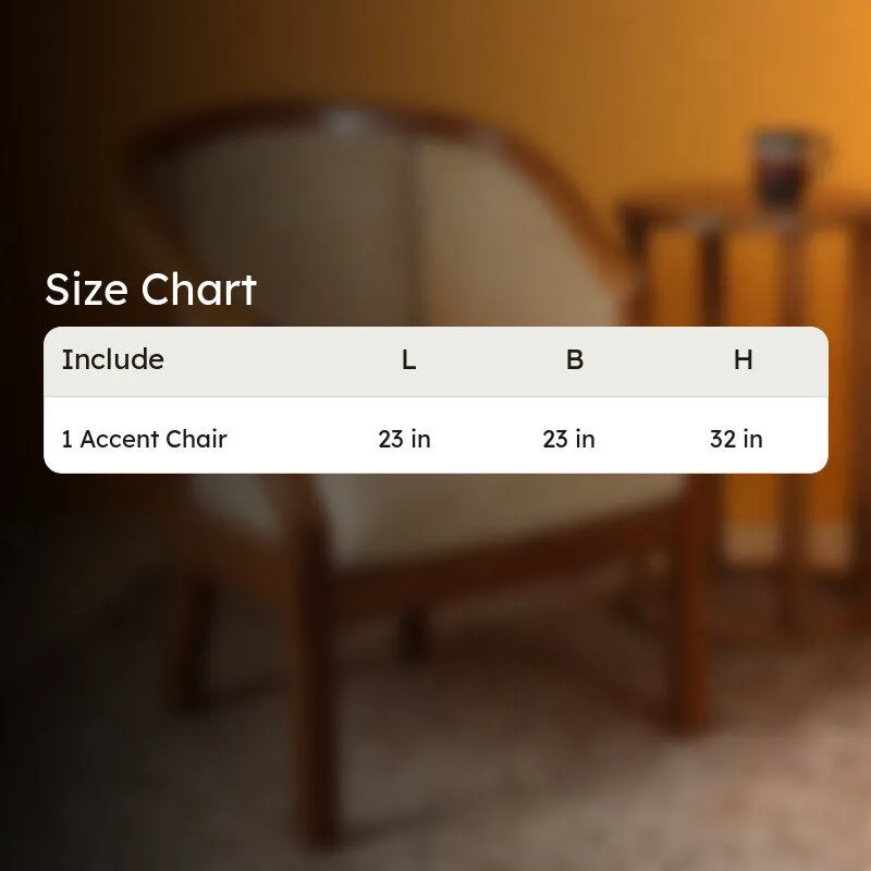 Dura Barrel Teak Wood Accent Chair media 9