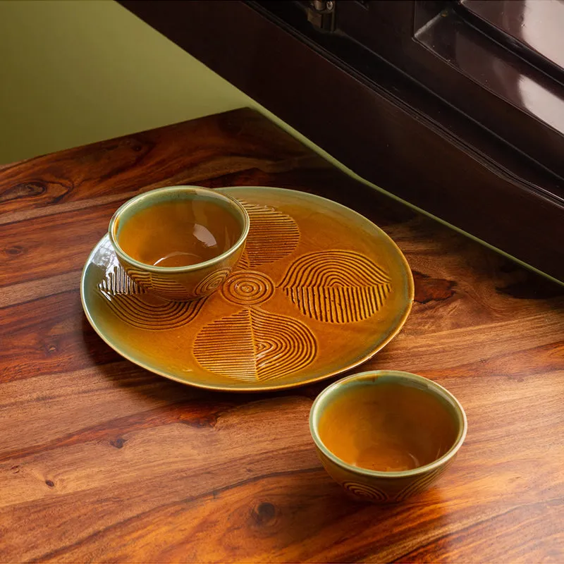 Mica Boulevard Hand Engraved Dinner Set - 3 Piece Set media 1