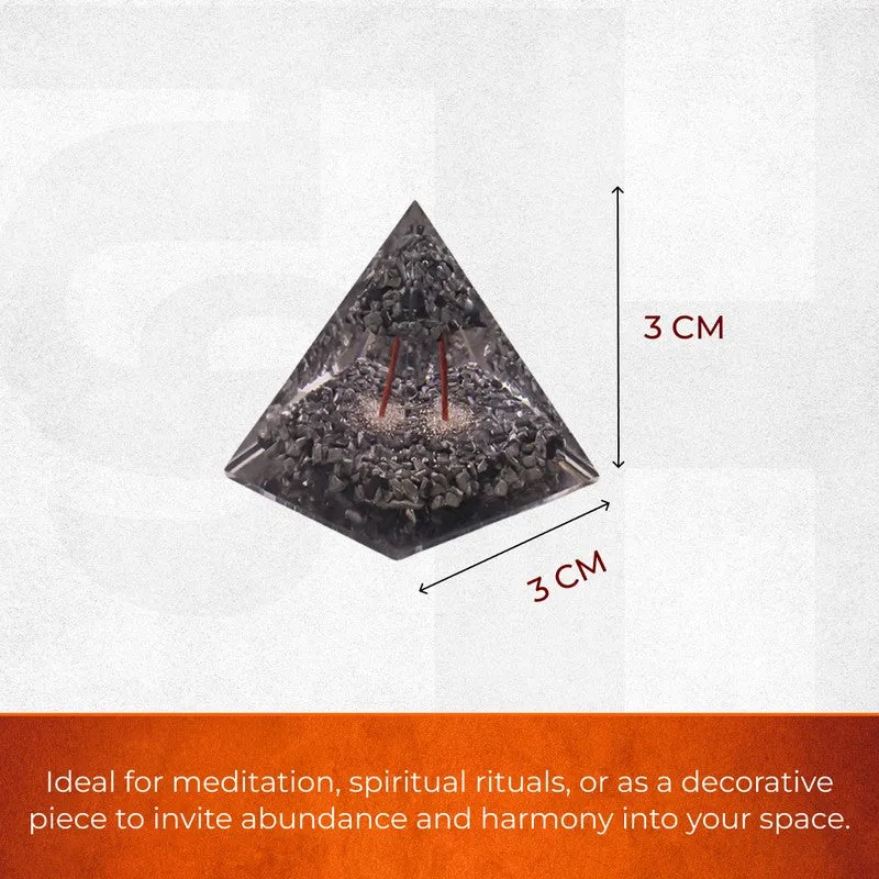 Pyrite Money Attraction Glass Pyramid media 11