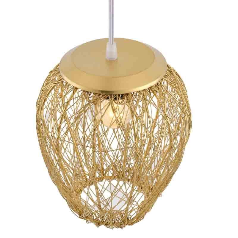 Tulip Wired Metal Ceiling Lamp - Gold media 4