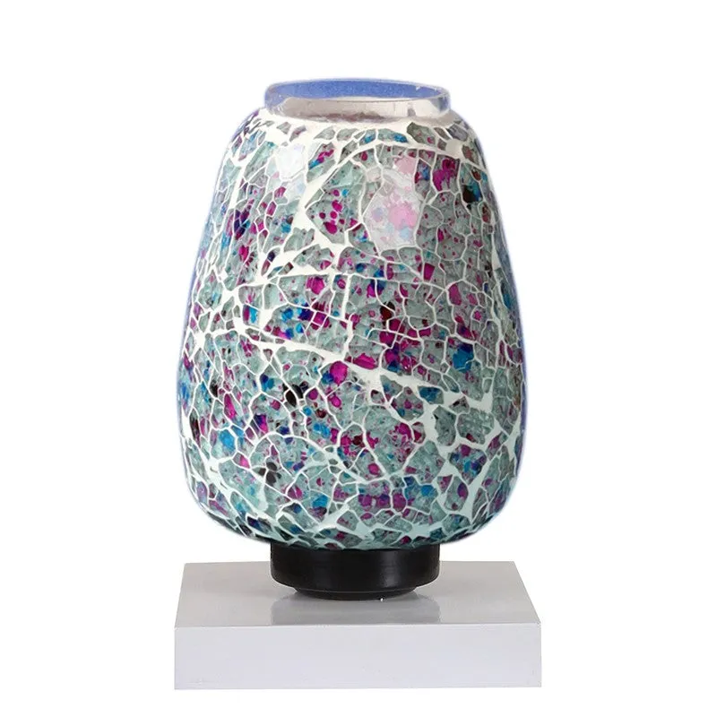 Flamoria Glass Table Lamp With Wooden Base - Multicolor media 5