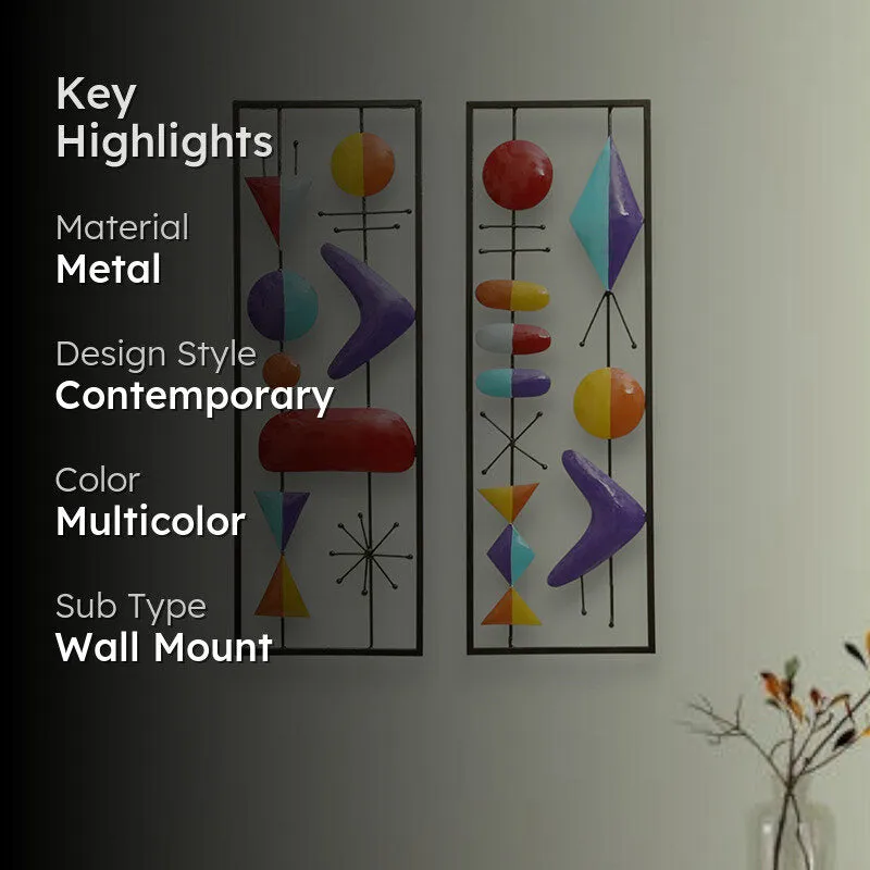 Mid-Century Modern Metal Wall Accent - Set Of Two media 2