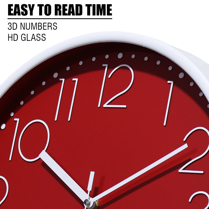 Tynox Analog Wall Clock - Red, White media 9
