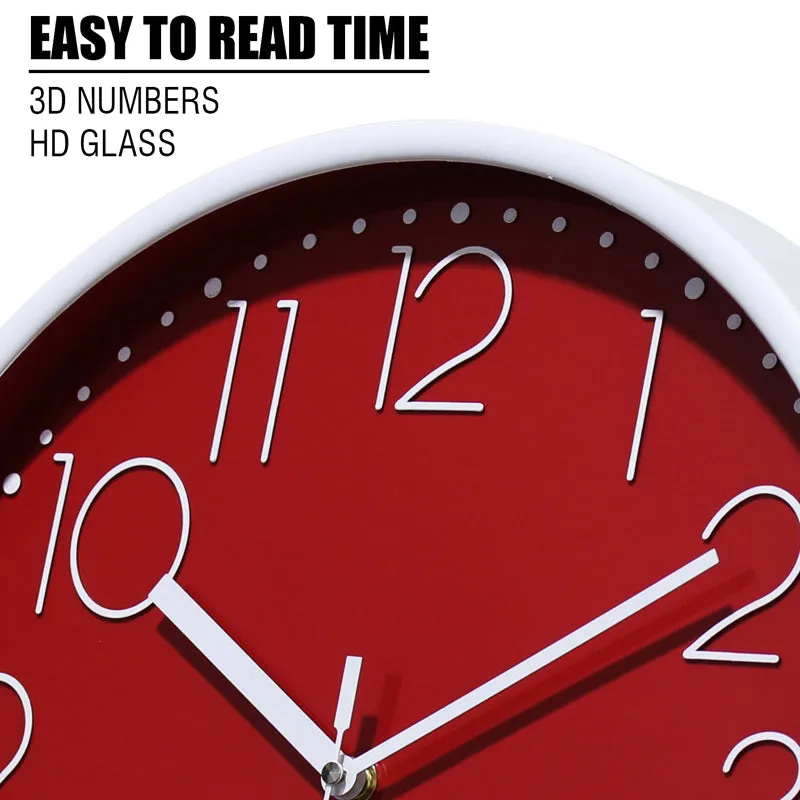 Tynox Analog Wall Clock - Red, White media 9