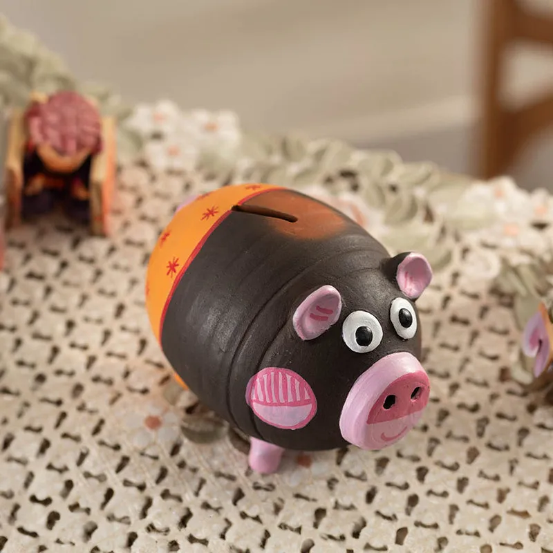 Coin Oink Terracotta Piggy Bank - Orange media 4