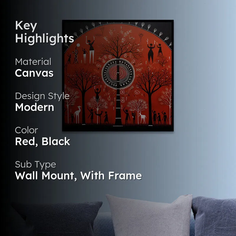 Scarlet Tribe Canvas Wall Art With Frame media 2
