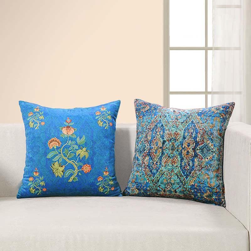 Swayam Lapiz Lazuli Cushion Cover - Set Of Two media 2