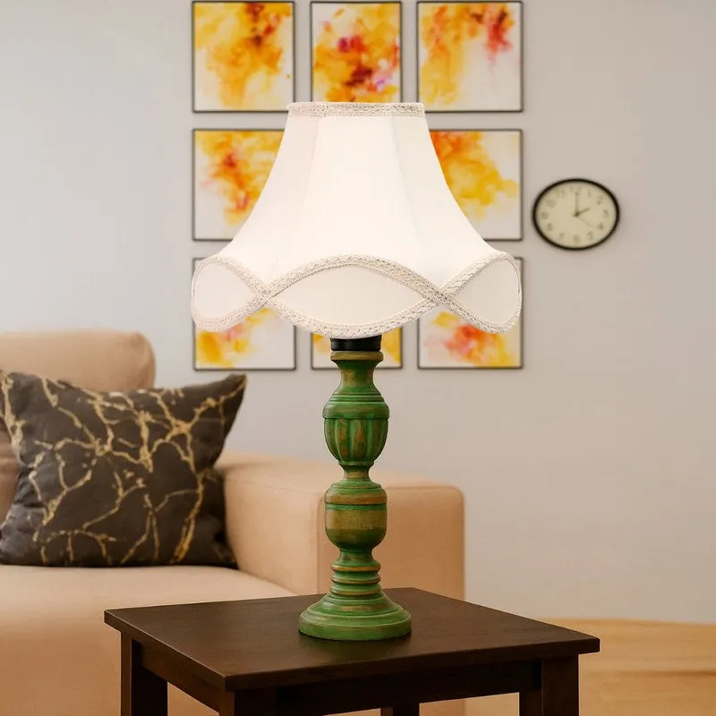 Arvello Myra Wooden Table Lamp - OffWhite media 4