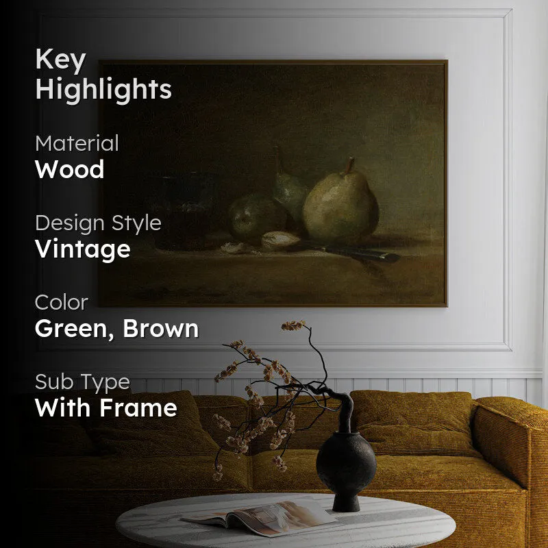 Moody Fruits Wood Wall Art With Frame - Black media 2