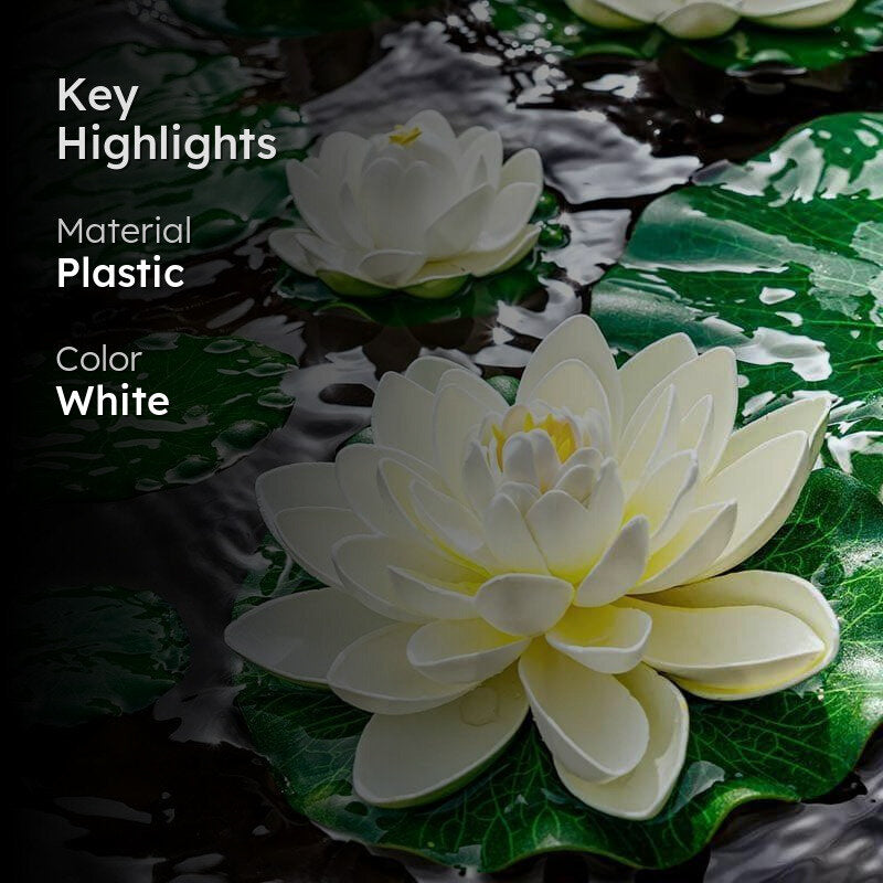 Faux Floating Lotus (White) - Set Of Six media 2