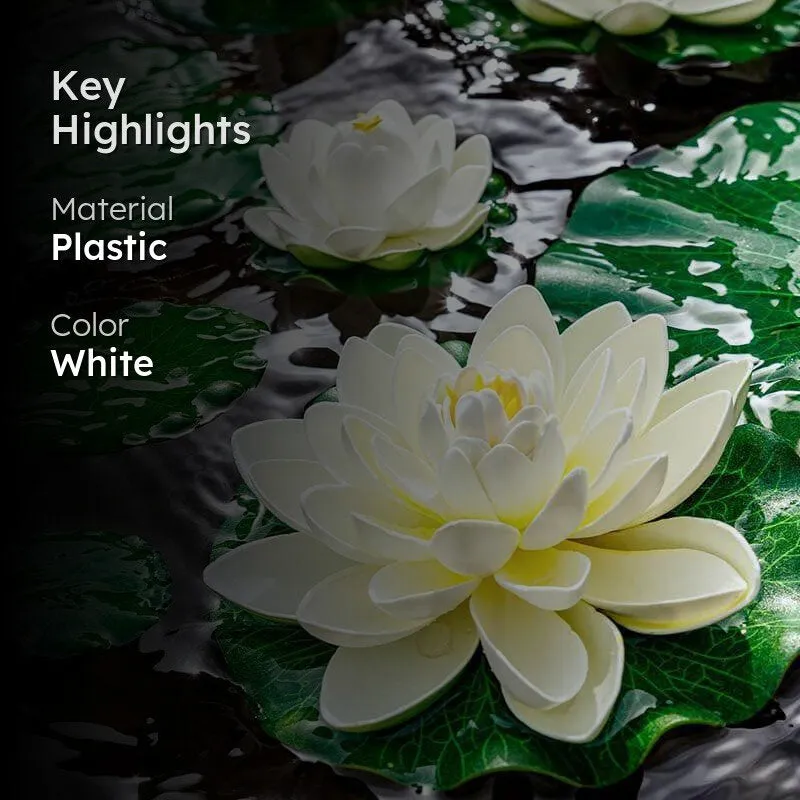 Faux Floating Lotus (White) - Set Of Six media 2
