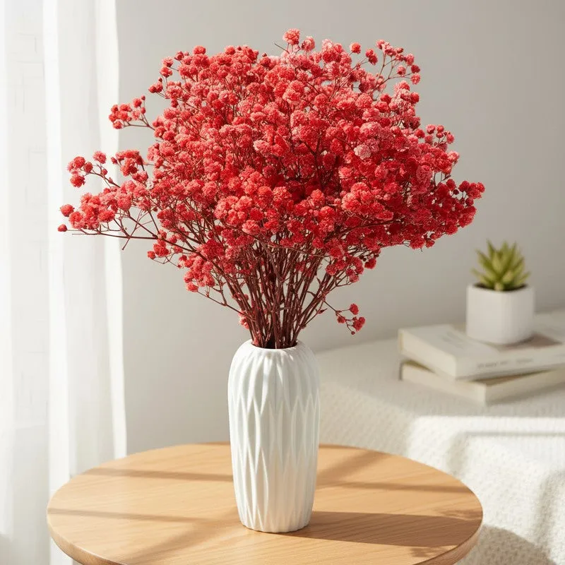 Artificial Gypsophila (Red) - Set Of Three media 6