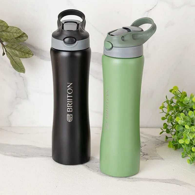 Handy Quench Hot & Cold Thermos Water Bottle (Black & Green, 750 mL Each) - Set Of Two media 1