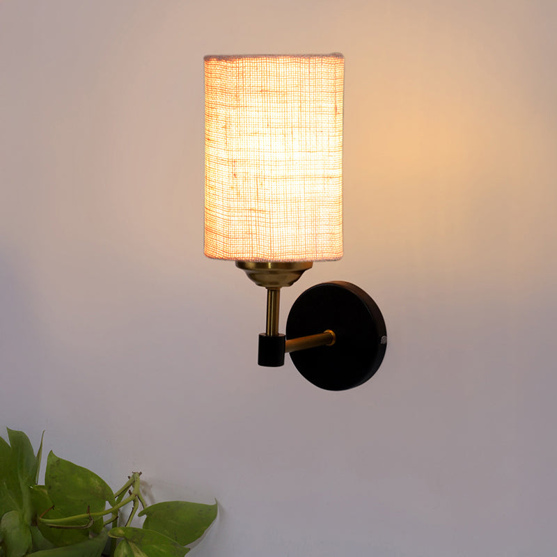 Sienna Sleek Jute Wall Lamp - Ivory