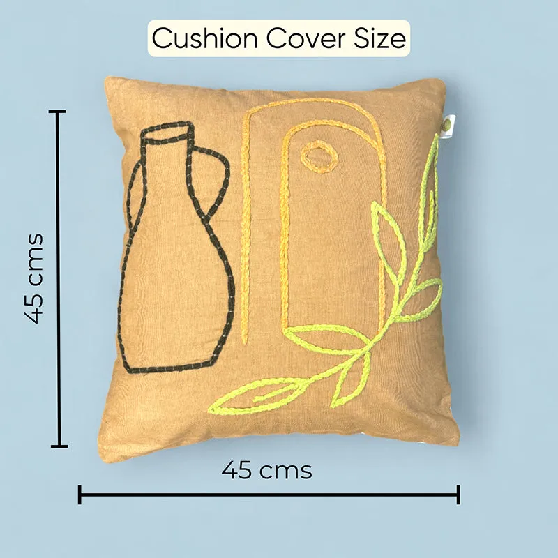 Puffy Puzzle Tufted Cushion Cover (Beige) - Set Of Five media 5