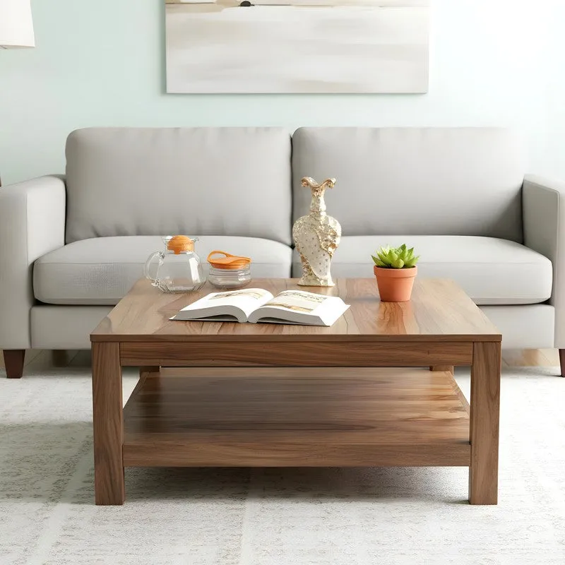 Erixon Sheesham Wooden Center Table - Brown,Beige media 3
