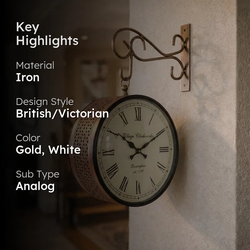 Classic Chrono Iron Wall Clock media 2