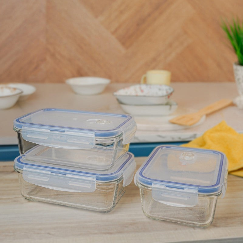 Jisu Nidora Transparent Storage Container (800 ML) - Set Of Three media 3