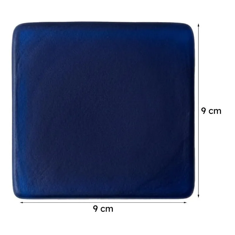 Glossy Diamond Mist Glass Coaster (Blue) - Set Of Four media 7