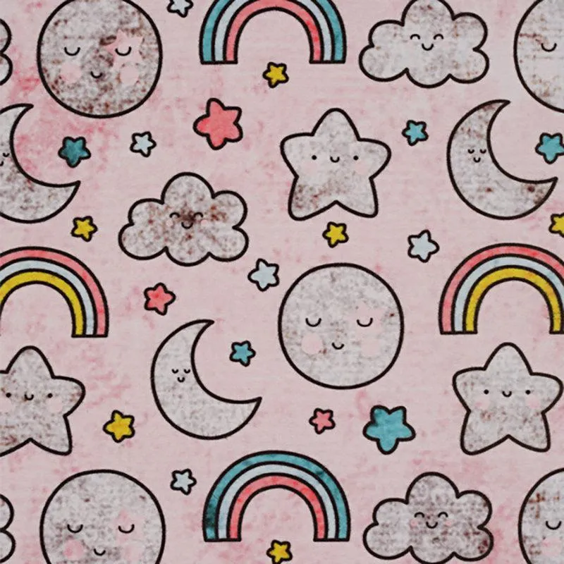 Lunar Light Lane Kids Polyester Anti-Skid Carpet - Pink media 4