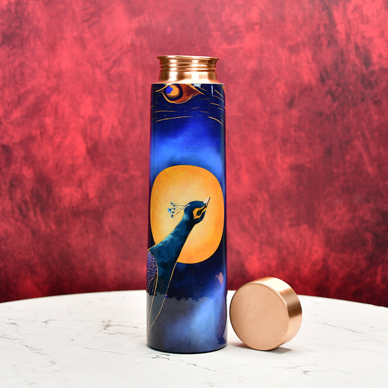 Peacock Clara Copper Water Bottle - 1000 mL media 3