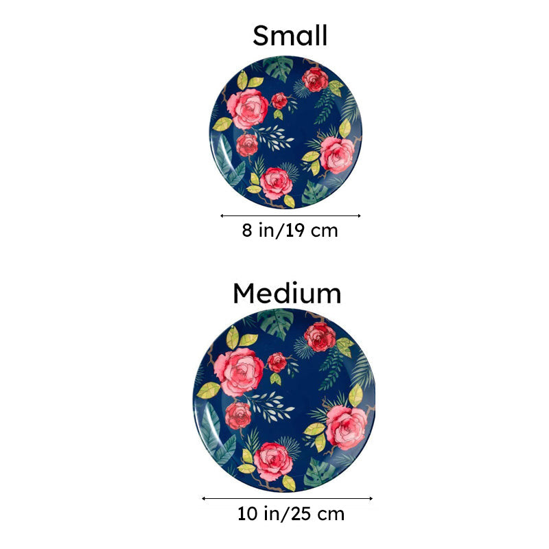 Misty Morning Roses Blue Decorative Plate media 6