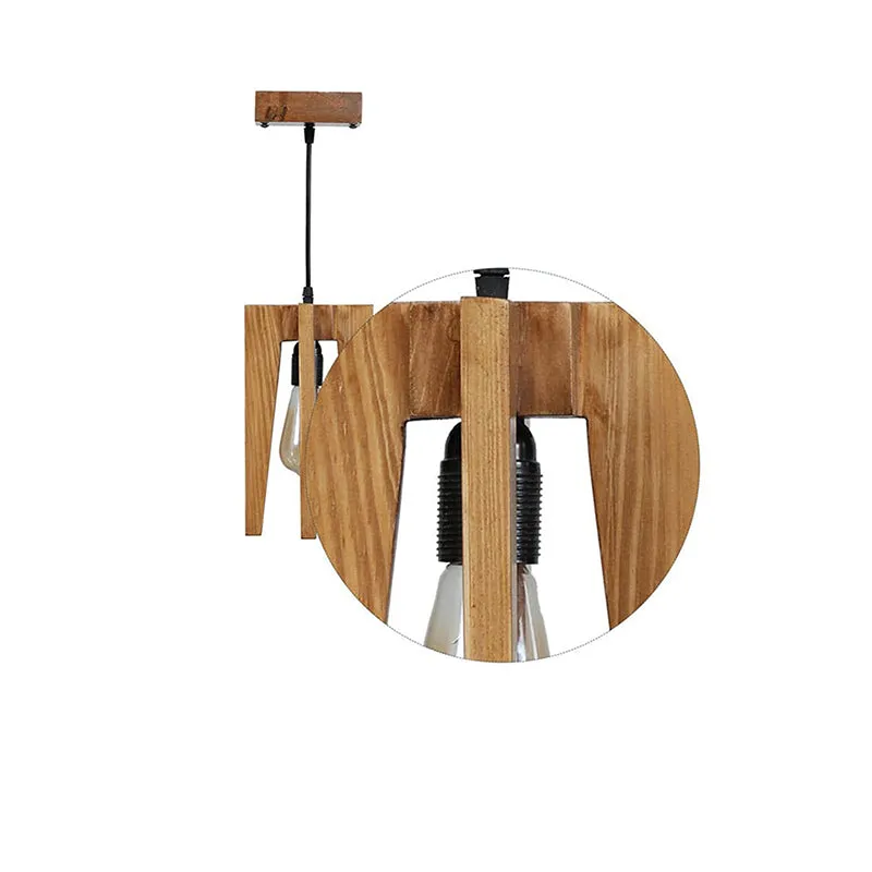 Kyros Single Wooden Ceiling Lamp media 5