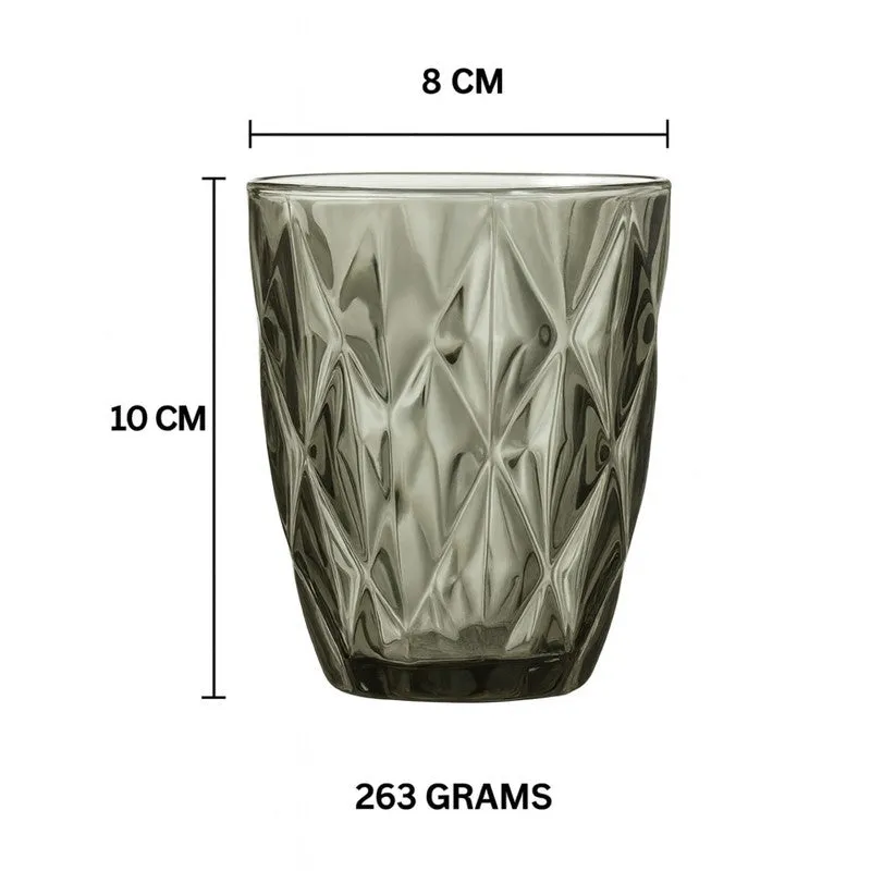 Crystal Wave Glasses (Grey,280 mL) - Set Of Six media 6