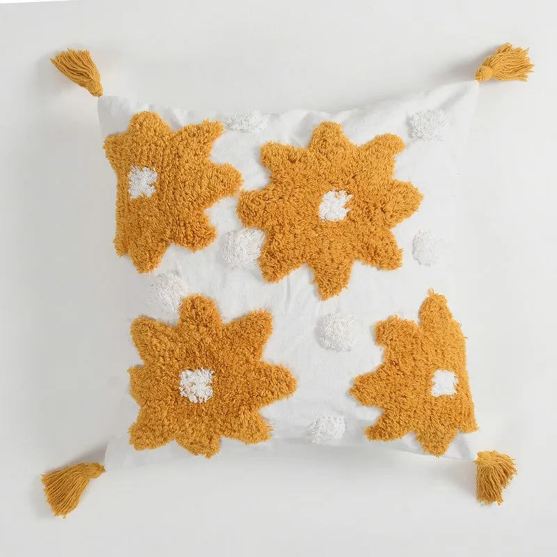 Helianthus Tufted Cotton Cushion Cover - Set Of Five media 5