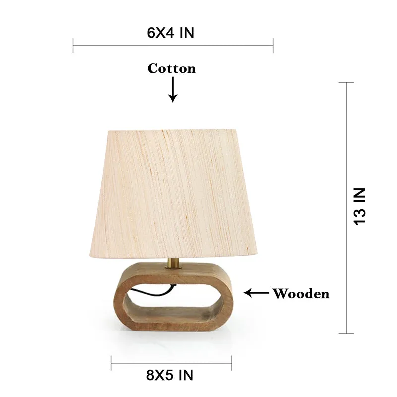 Adagio Glow Wooden Table Lamp - Beige,Brown media 6