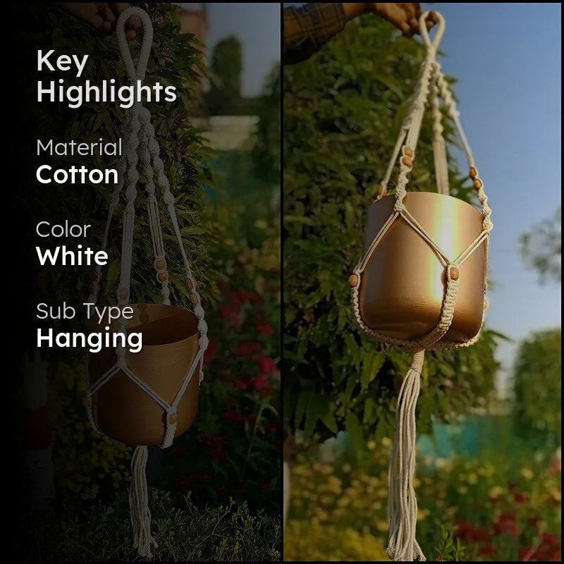 Lasya Macrame Planter - Set Of Three media 2