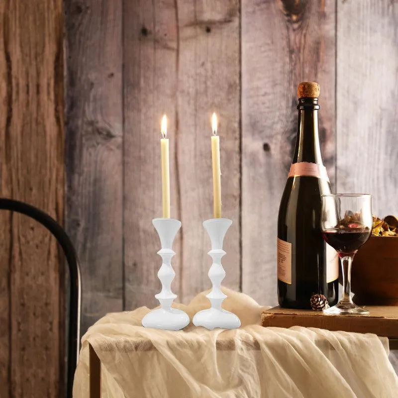Morgera Candle Holder (White) - Set Of Two media 4