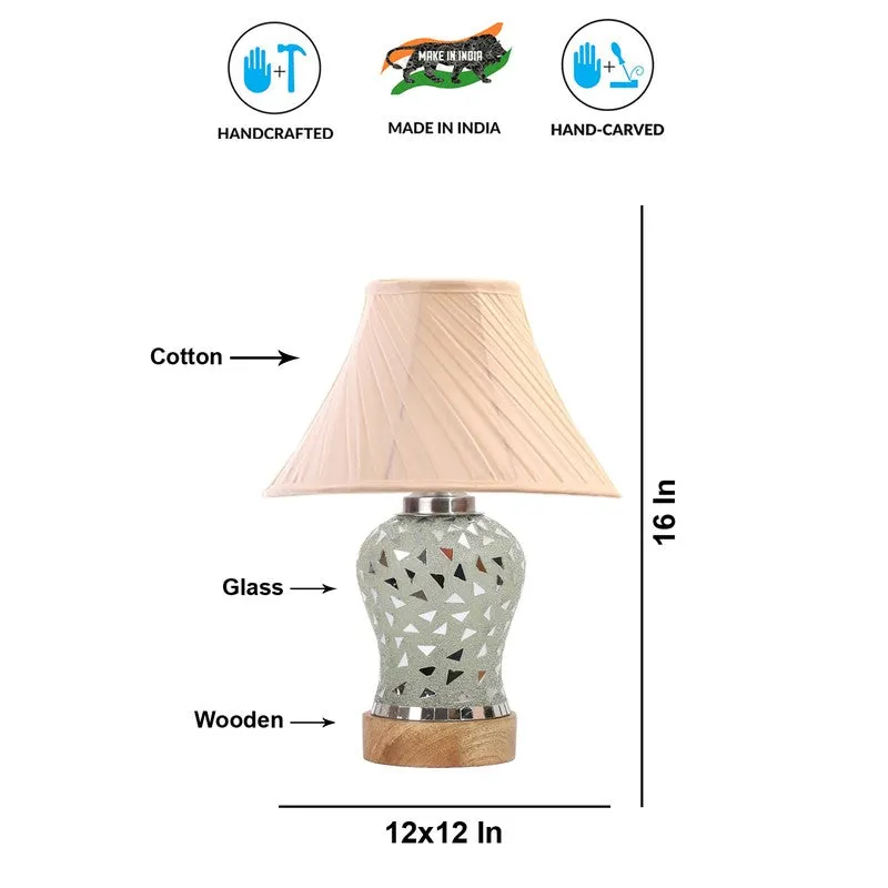 Liora I Pleated Wooden Table Lamp - Multicolor media 9