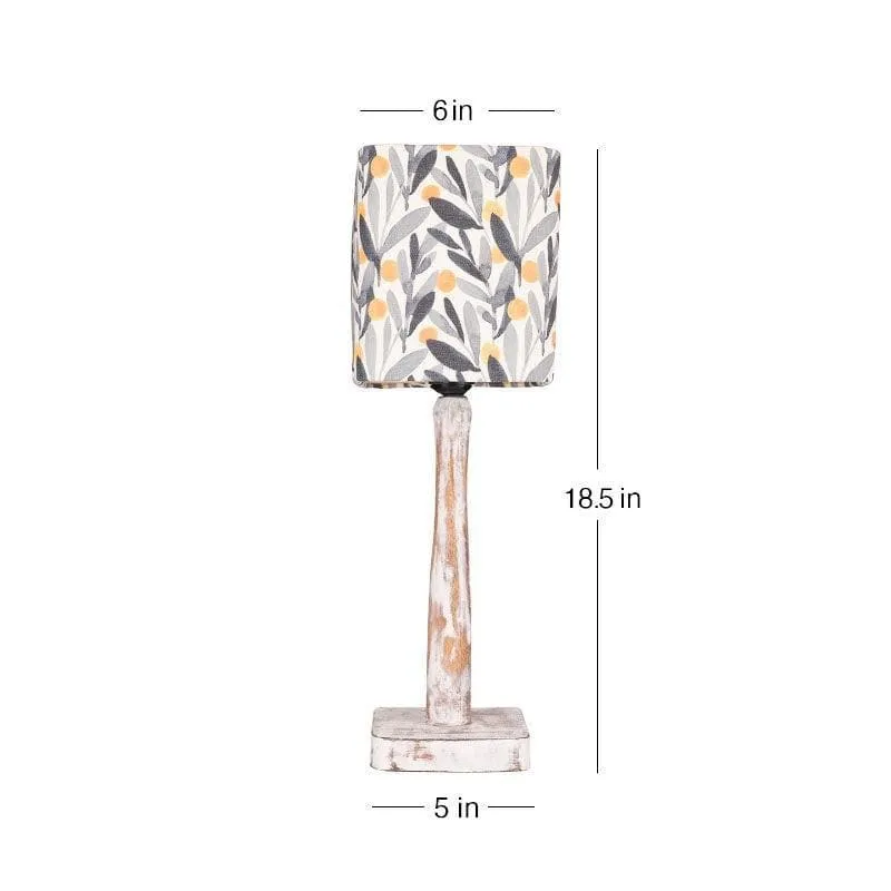 Grey Glamour With Distress Stand Fabric Table Lamp - Multicolor media 5