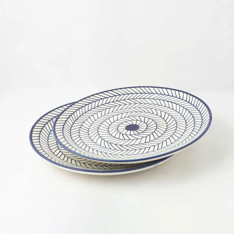 Tirion Ceramic Dinner Plate (Blue) - Set Of Two media 5