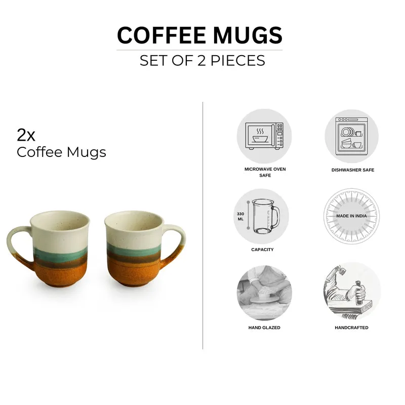 Zevo Ceramic Coffee Mug (330 mL Each) - Set of Two media 4