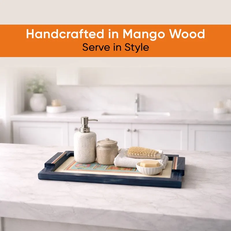 Pravaha Wood & Metal Serving Tray media 4