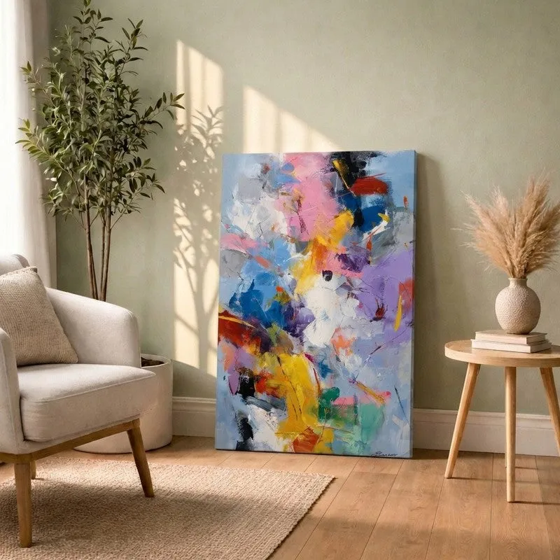 Pigment Surge Grid Canvas Wall Art media 1