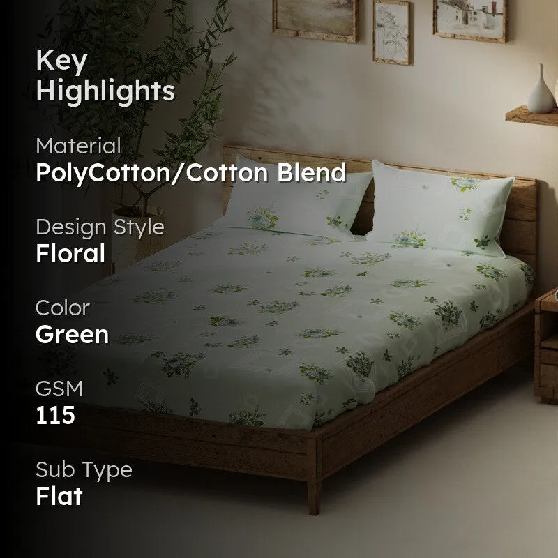 Ceynor Bedsheet (Green) - 115 GSM media 2