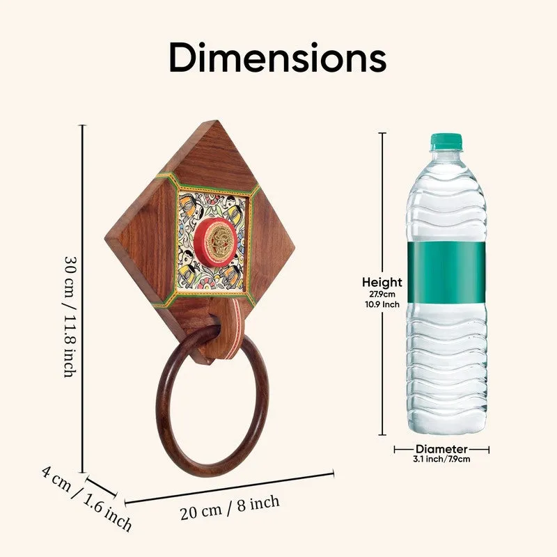 Gitika  Brass & Wood Towel Hanger media 13