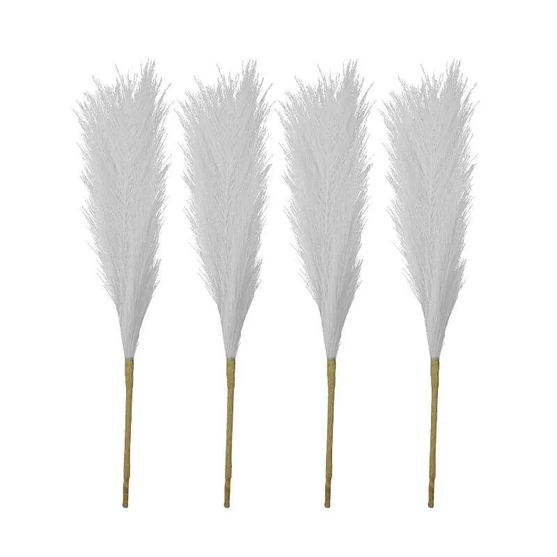 Faux Comet Pampas Grass (White) - Set Of Four media 3
