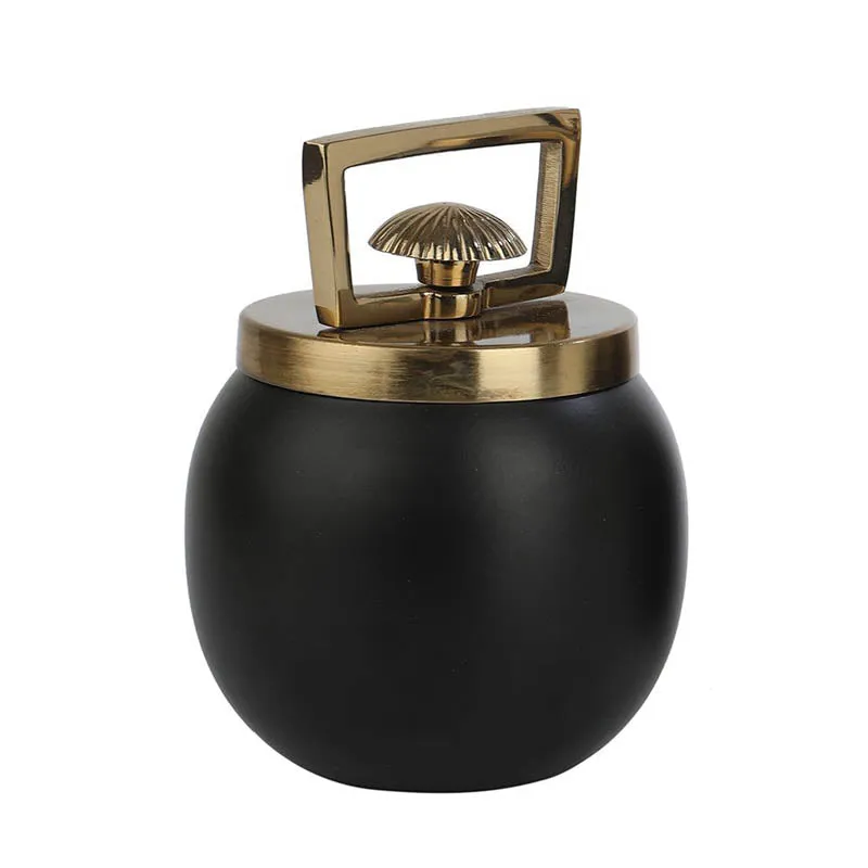 Jarrah Storage Jar (Black & Gold) - Small media 4